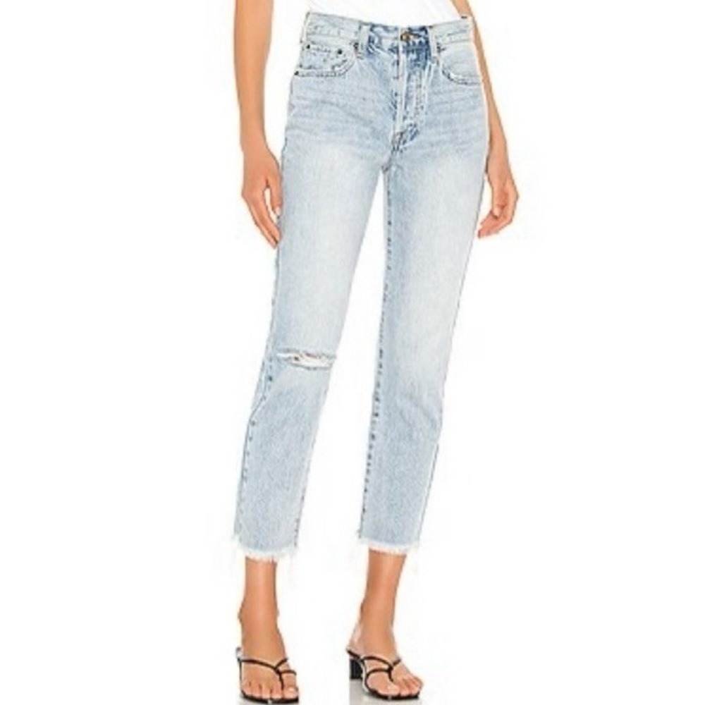 Pistola Jeans Charlie Straight Crop St Tropez Crop Distressed Sz 27 P6891RLP-STZ